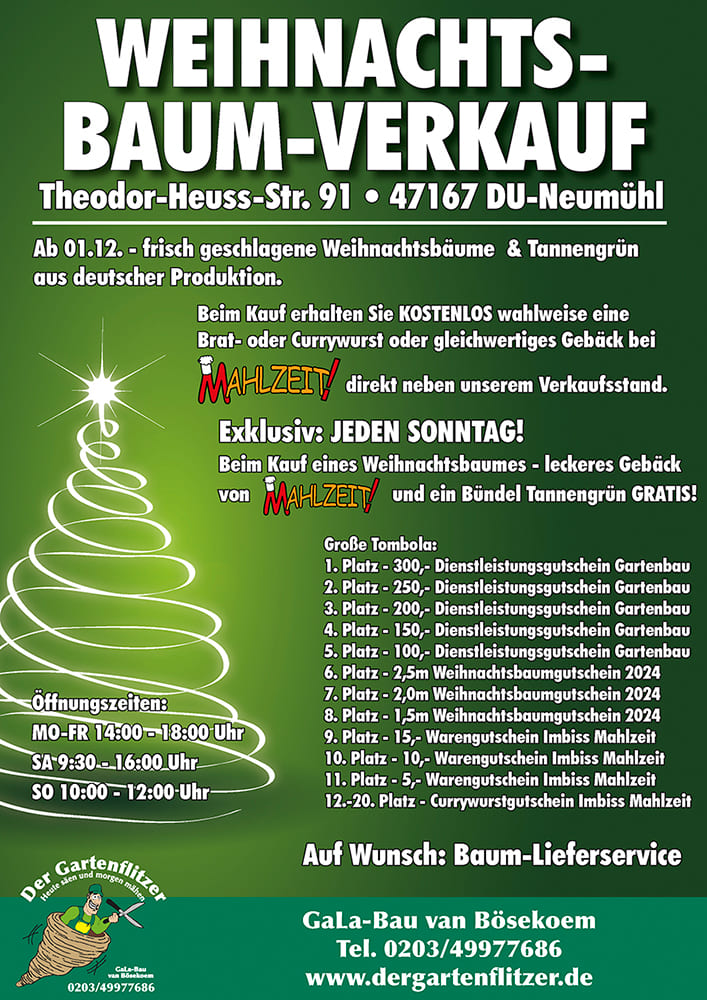 Weihnachtsbaum-Verkauf Duisburg 2022